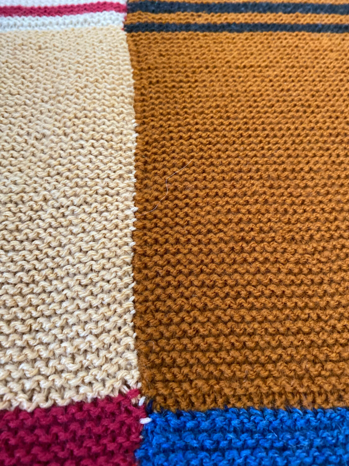 Wool patchwork plaid