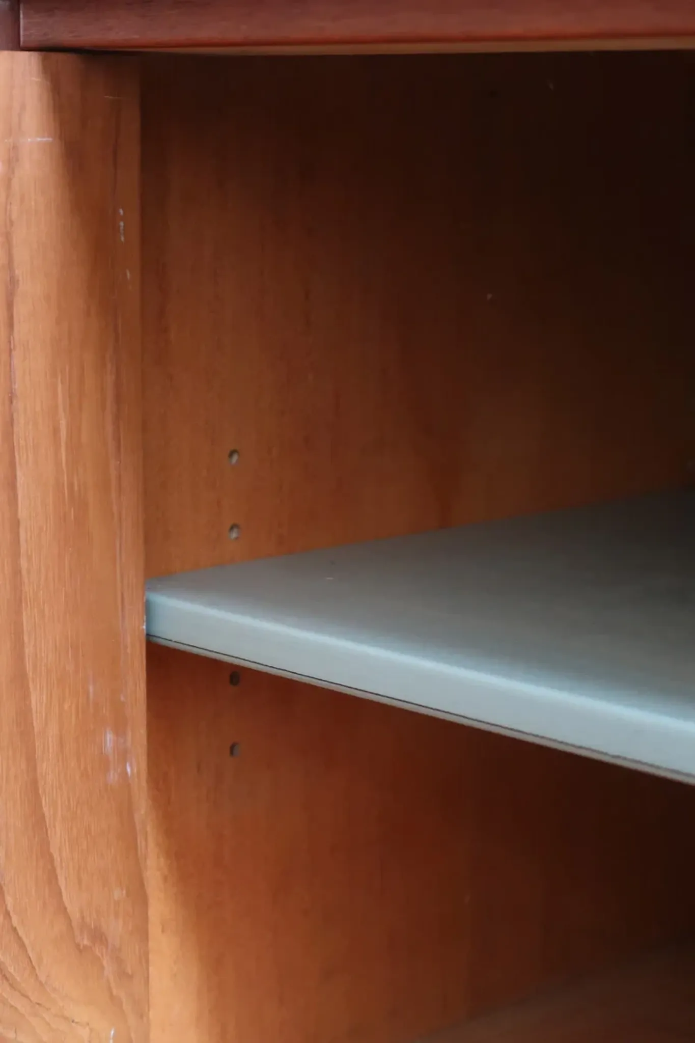 Small Ulferts teak sideboard from the 1960s with integrated handles.