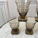 Set of 5 glasses in art deco smoked glass 30s