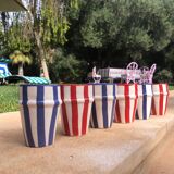 Set of 6 striped mugs