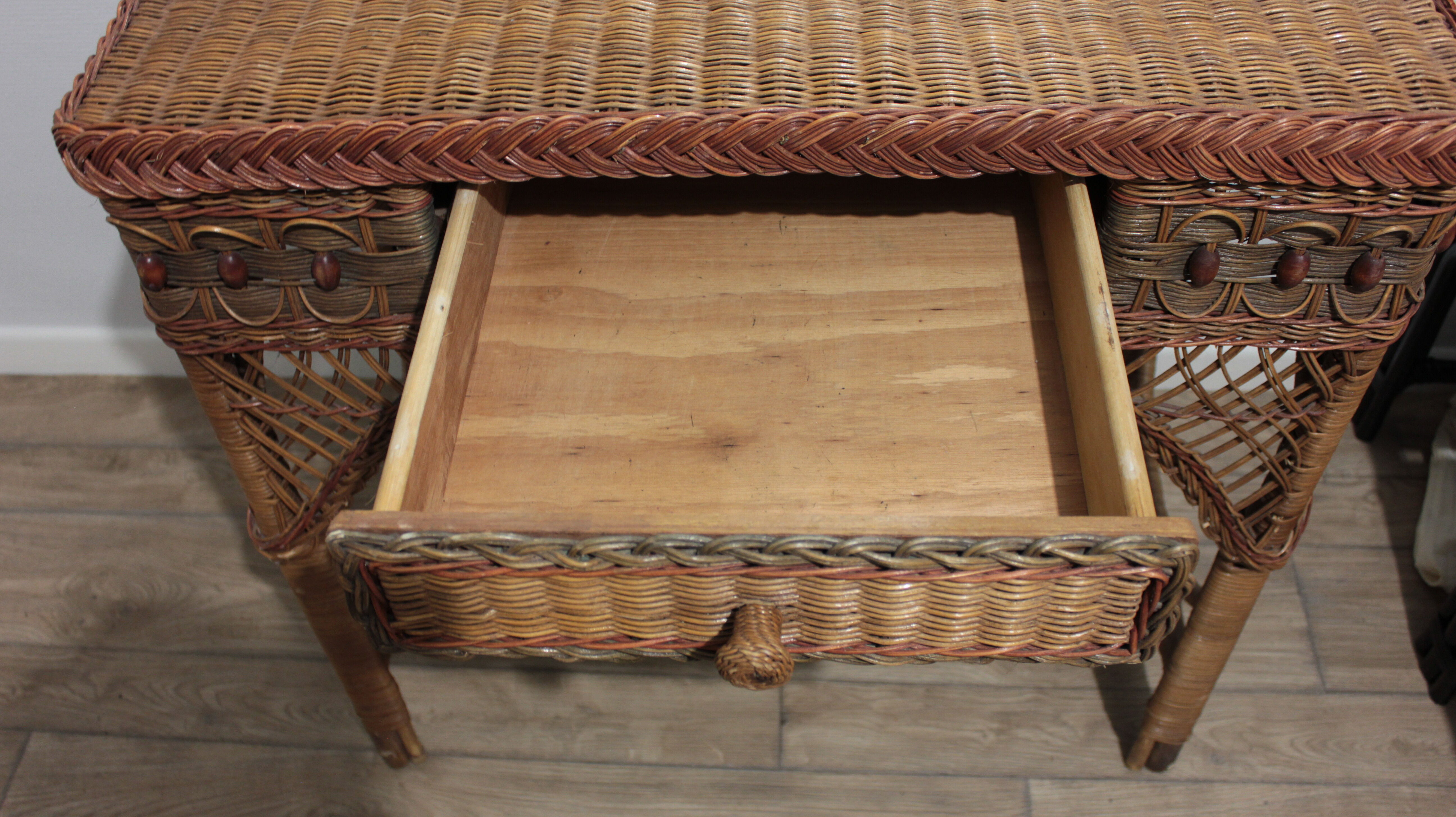 70s wicker and rattan hairdresser