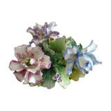 Flower candle holder in faience Old Capodimonte