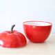 Red apple ice bucket, vintage
