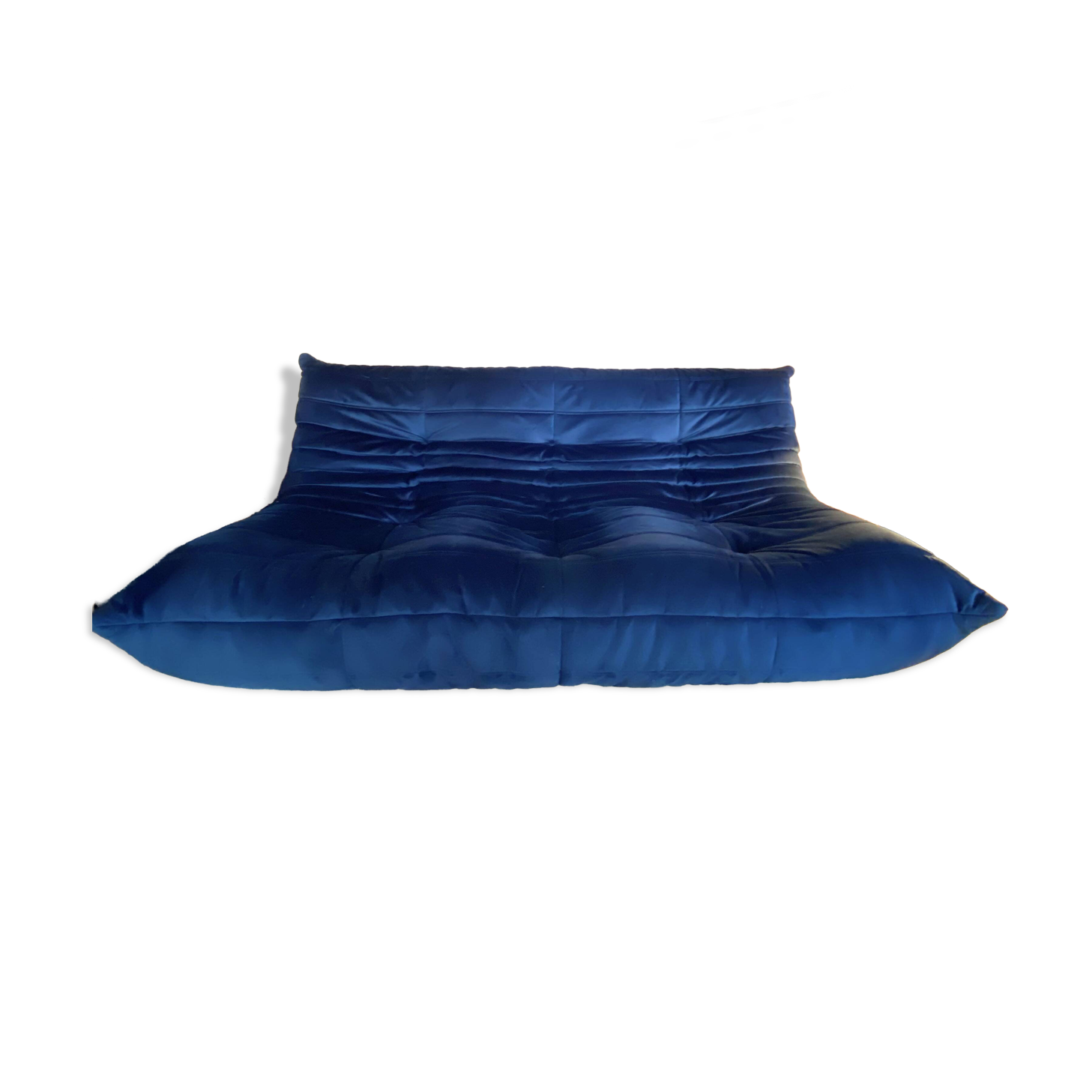Togo 3-seater sofa in midnight blue velvet