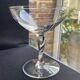 6 light crystal champagne glasses with twisted leg, early 20th century
