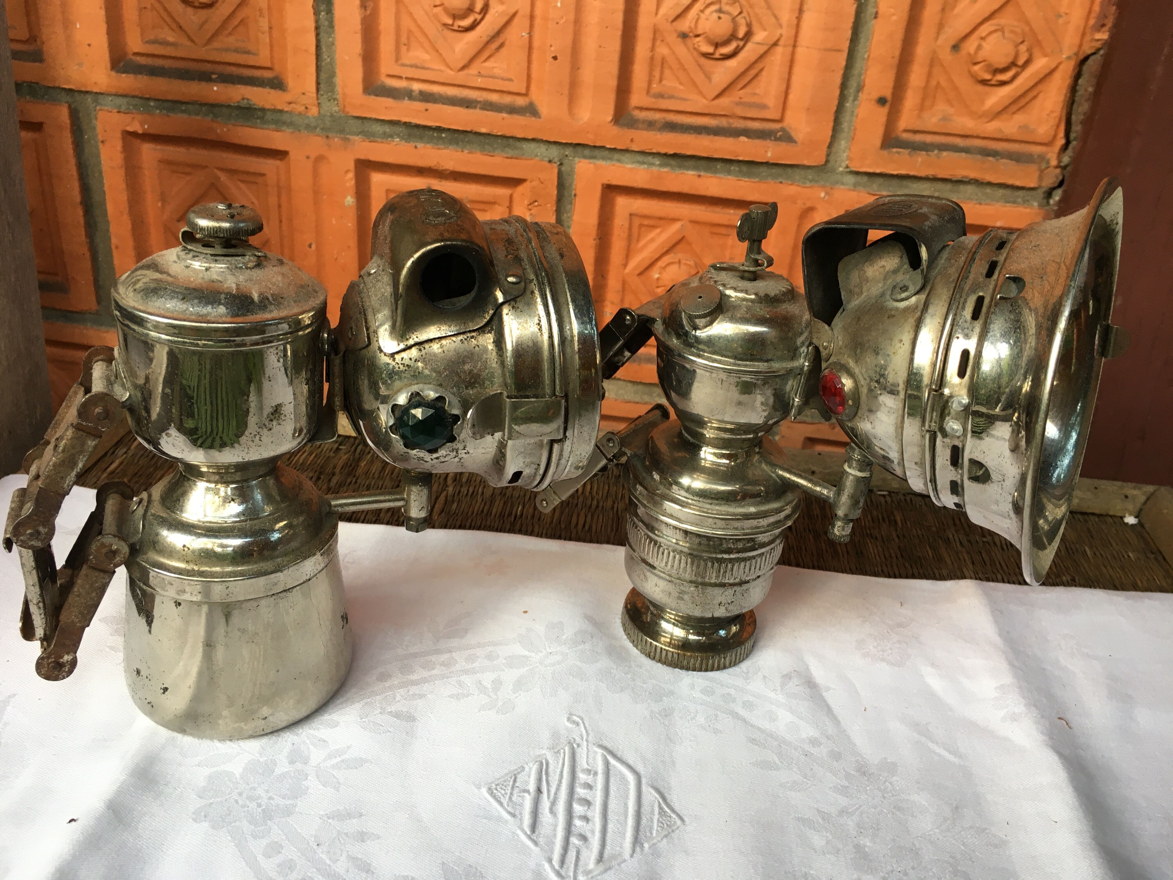 Lampes de vélo à carbure Acétylène Luxor et Vita