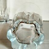 Six vintage crystal long drink juice glasses