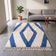 Handmade pure wool traditional blue and white rug 150/250 cm