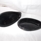 Duck box in black and golden lacquered wood