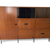 René teak secretary cabinet by Jean-René Caillette