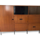 Teak secretary cabinet by Jean-René Caillette