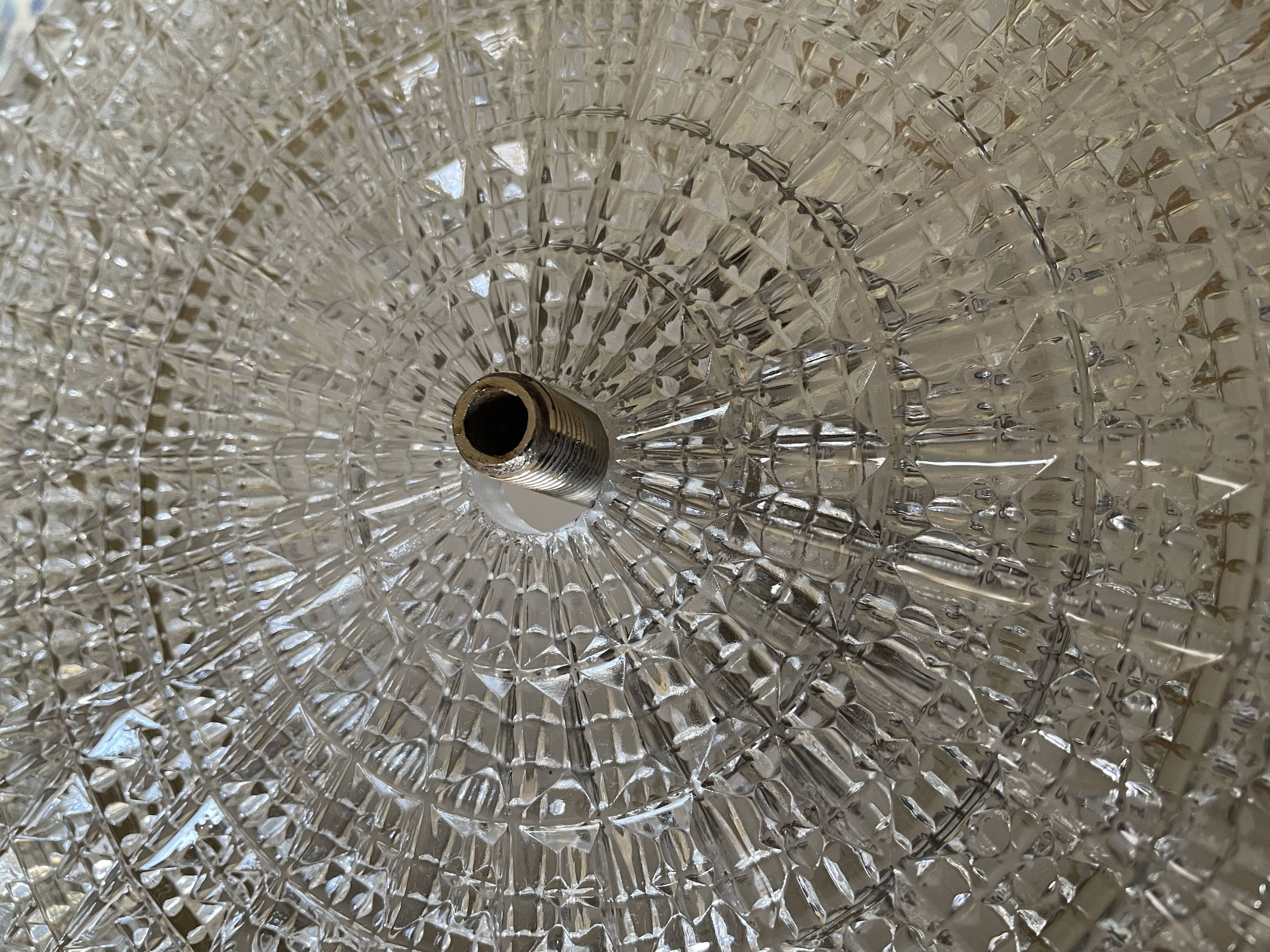 Plafonnier verre et doré