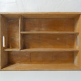 Old Vintage Wooden Compartmentalized Tray