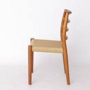 1 of 6 Niels Møller Model 85 Chair in Teak with Danish Cord, 1980s Danish M