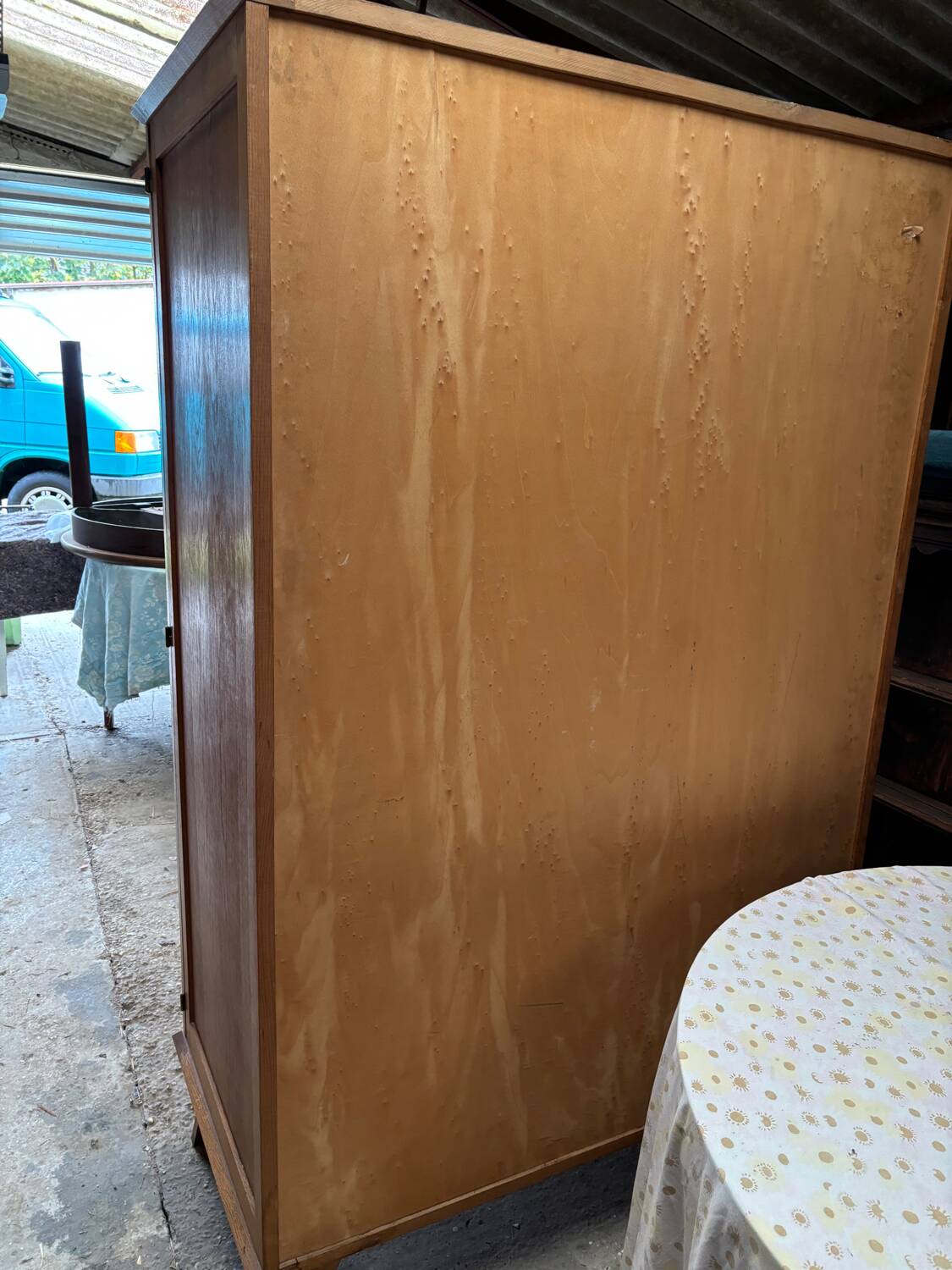 Vintage Parisian wardrobe with compass feet