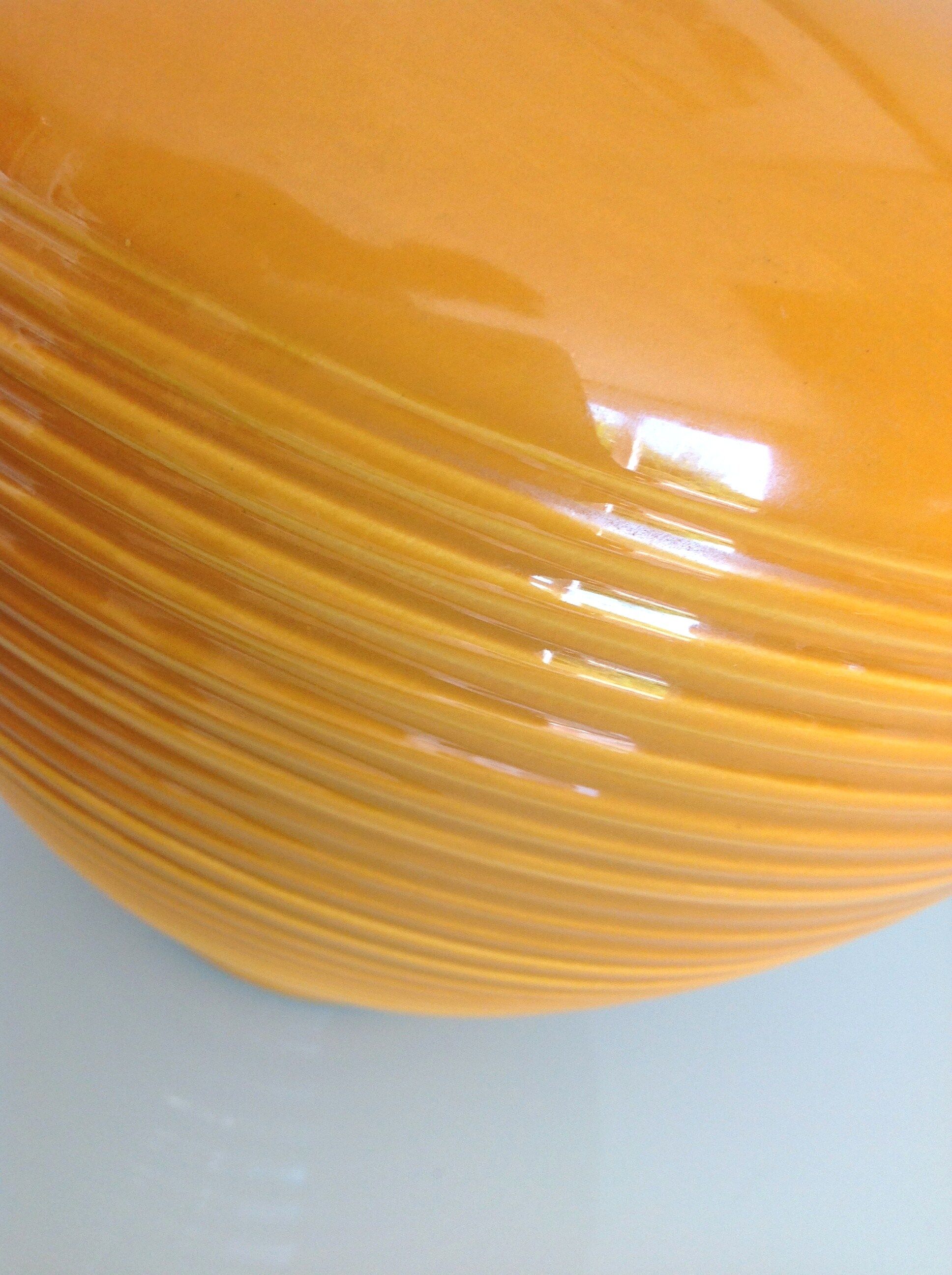 Mustard yellow vase of St Clement ceramics