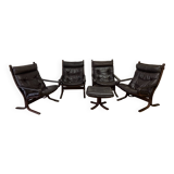 Set of 4 "Siesta" armchairs and ottoman by Ingmar Relling
