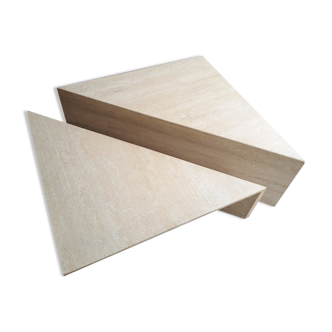 Travertine coffee table.