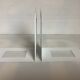 Pair of white metal bookends