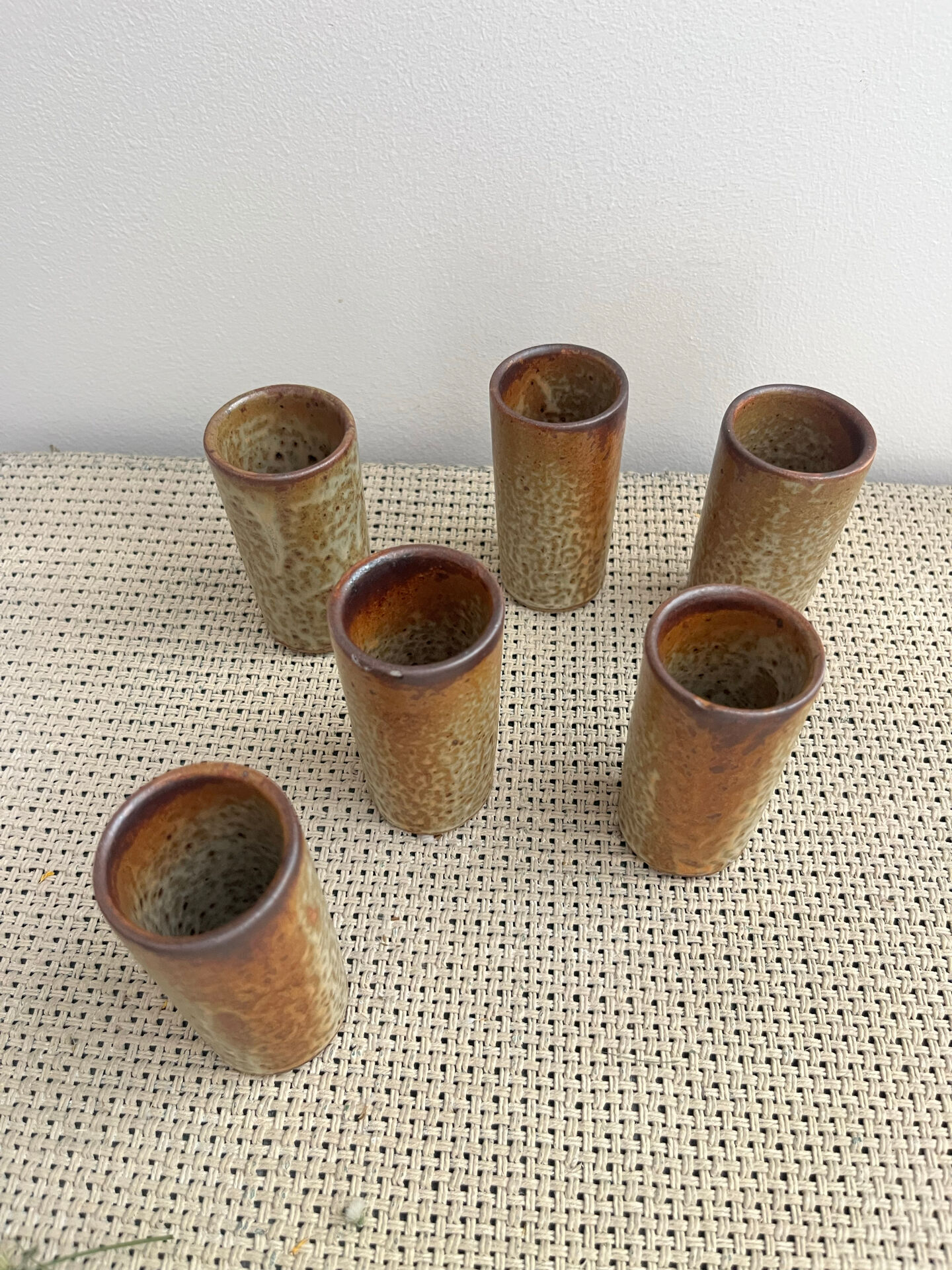 6 stoneware vases