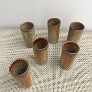 6 stoneware vases