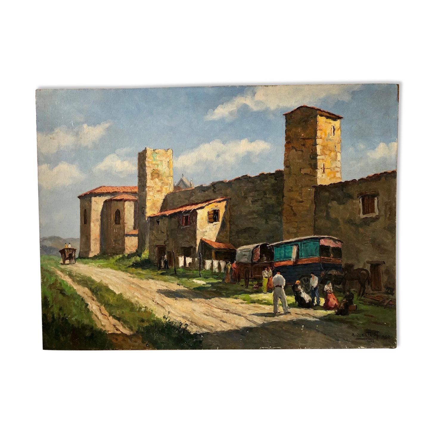 Huile sur bois signée