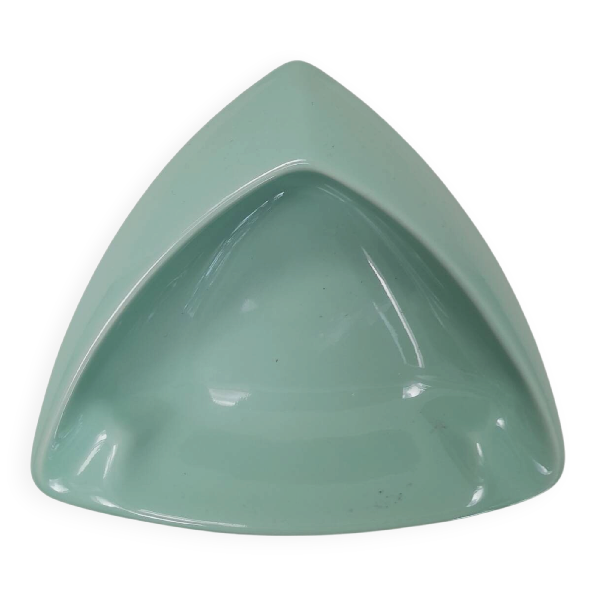 Beautiful turquoise ashtray from the 1950s.