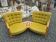 Vintage oak fan bench by Guillerme and Chambron