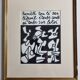 Screenprint after Jean Dubuffet framed under glass 28 cm by 33 cm