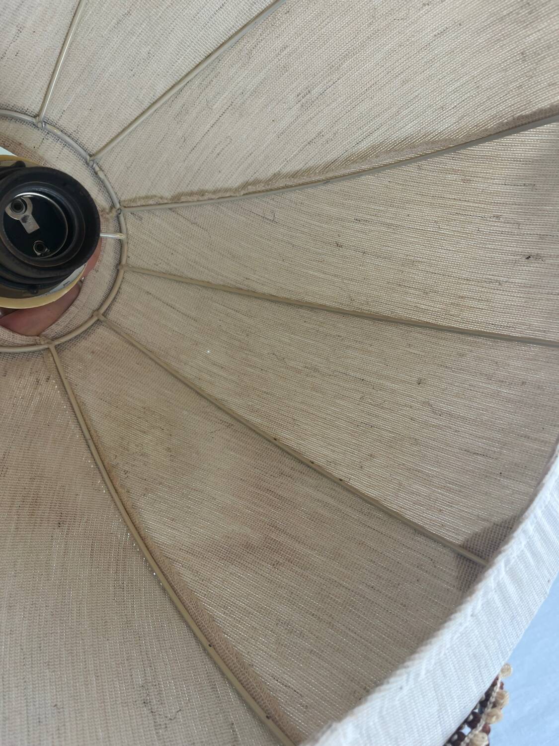 Suspension vintage perles en bois