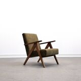 Mid Century Easy Chair Model B - 310 Var in Forest Green Velvet