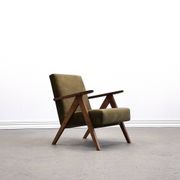 Mid Century Easy Chair Model B - 310 Var in Forest Green Velvet