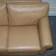 Brown Leather Two-Seater Sofa by Multi York England