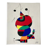 Tableau huile sur toile surréaliste Femme, oiseau, étoile