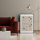 Abstract lines giclee art print, 50x70