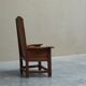 Antique solid oak armchair, 19th-century farmer style.