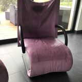 Set of 2 armchairs & 3 Zen footstools by Claude Brisson published by Ligne Roset