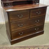 English mahogany dressing table from the early 20th century - L=1m, D=53cm, H=1m50.