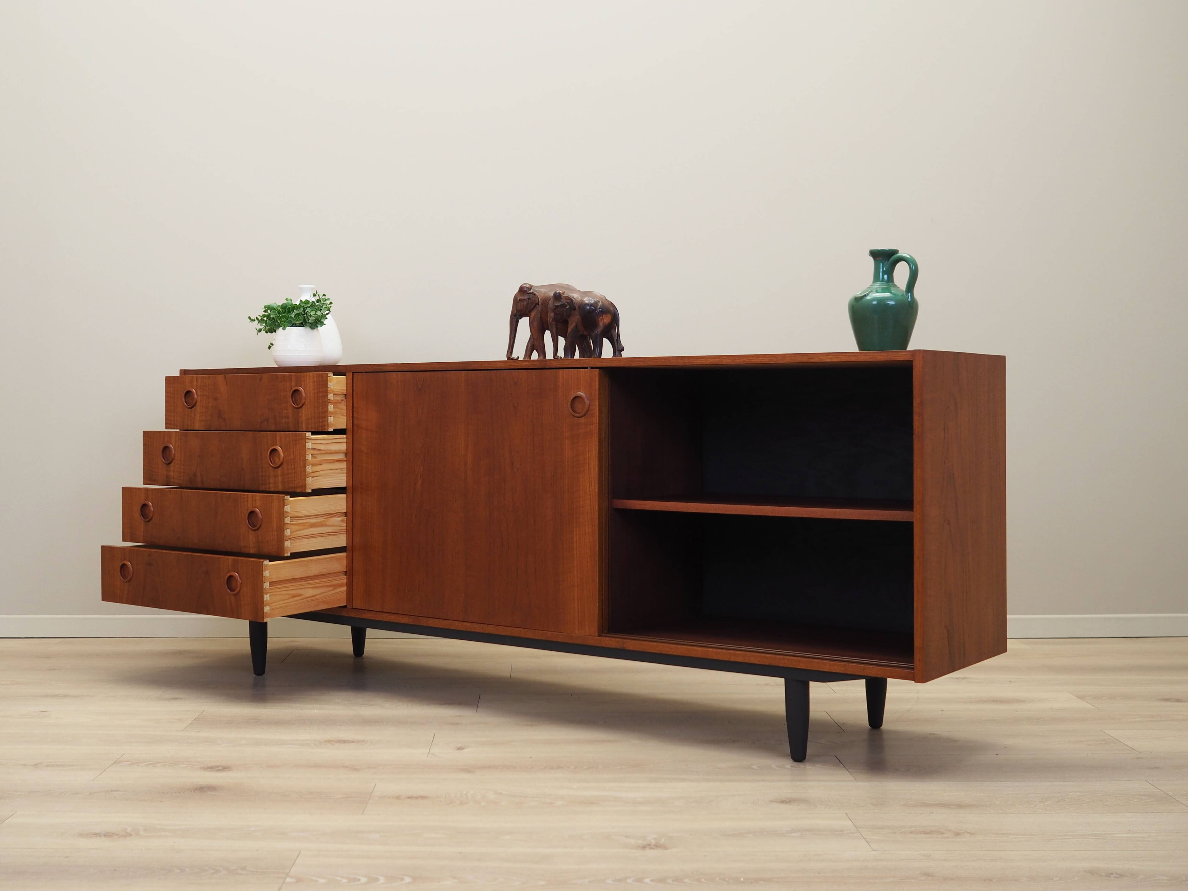 Teak sideboard, Danish design, 1970s, production: Denmark