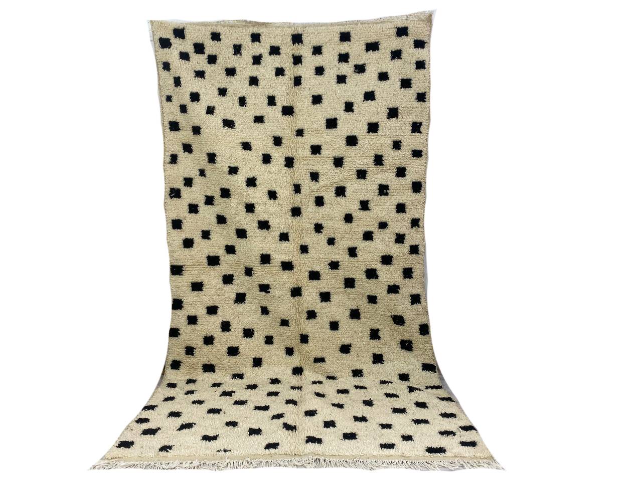 Handmade wool berber rug 276 x 157 cm