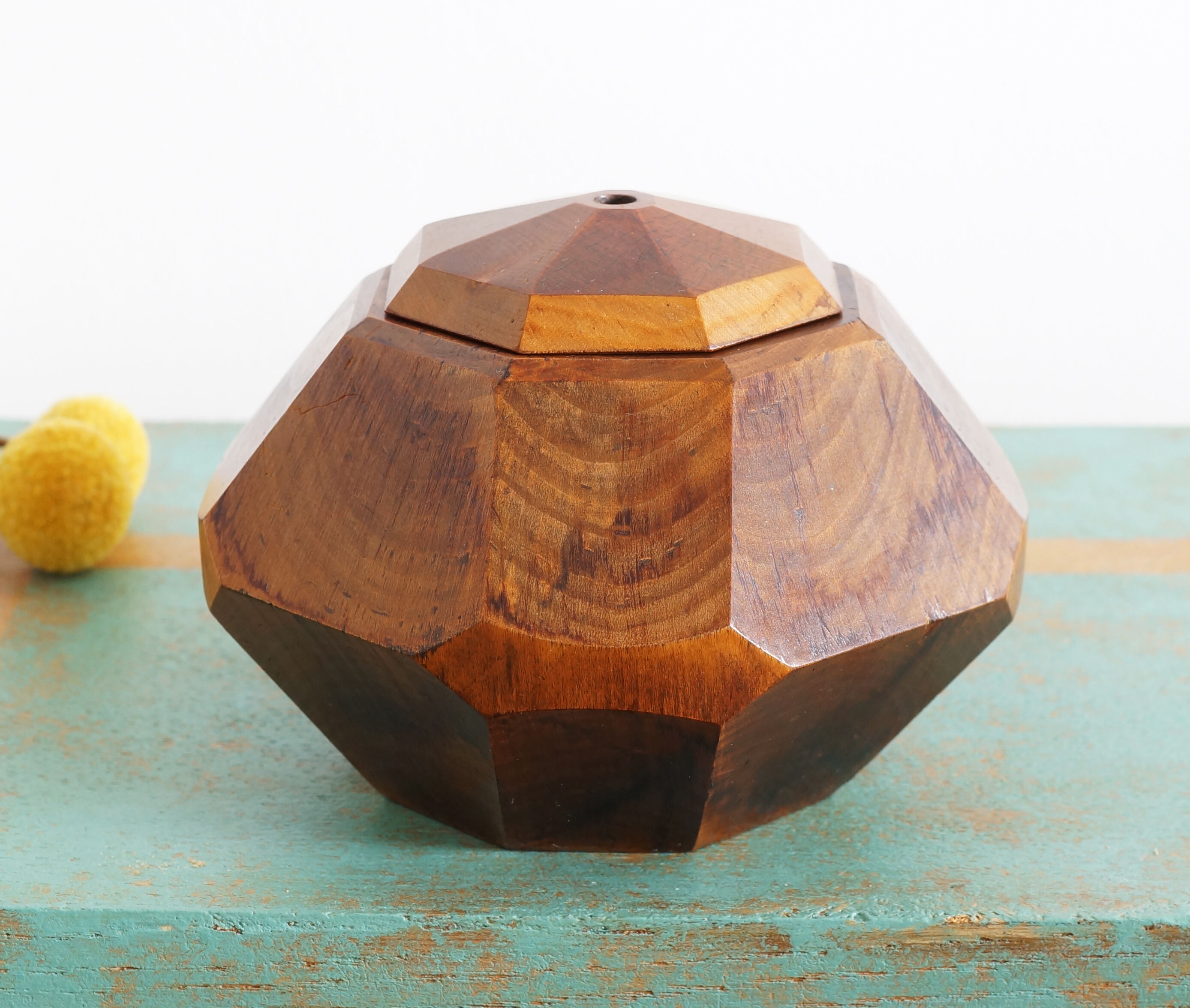 Octagonal art deco wooden box
