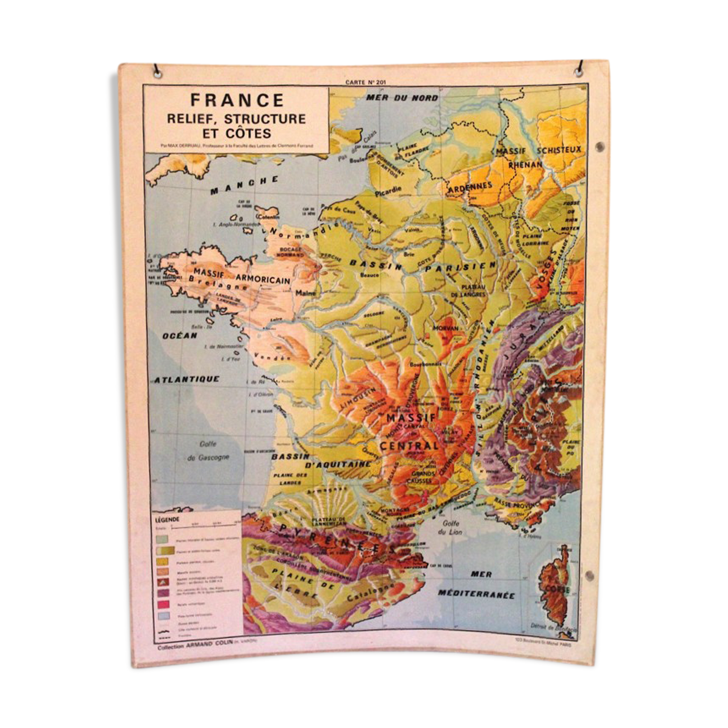 School of geography vintage map