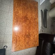 Table basse rectangulaire en loupe d'orme