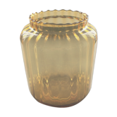 Scandinavian amber glass vase