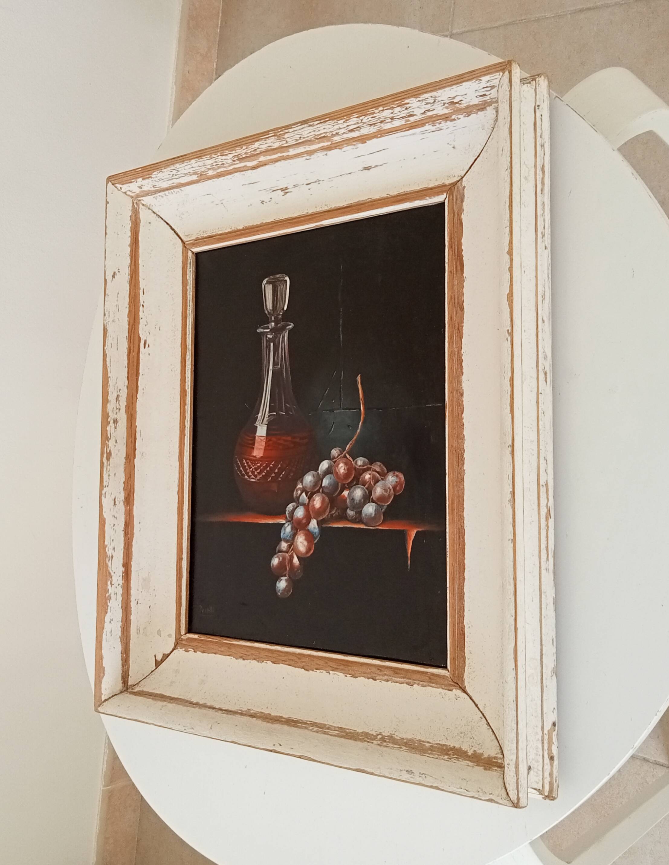 Still life table, oil on canvas, signed Pacetti