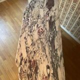 Meuble d’appui Louis XVI en bois précieux, marbre et vitrine – Haentgès Frè