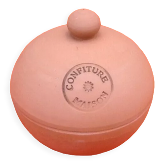 Covered jar jam home terracotta ball shape