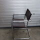 3 fauteuils Matteo Grassi en cuir marron et structure chromée vintage
