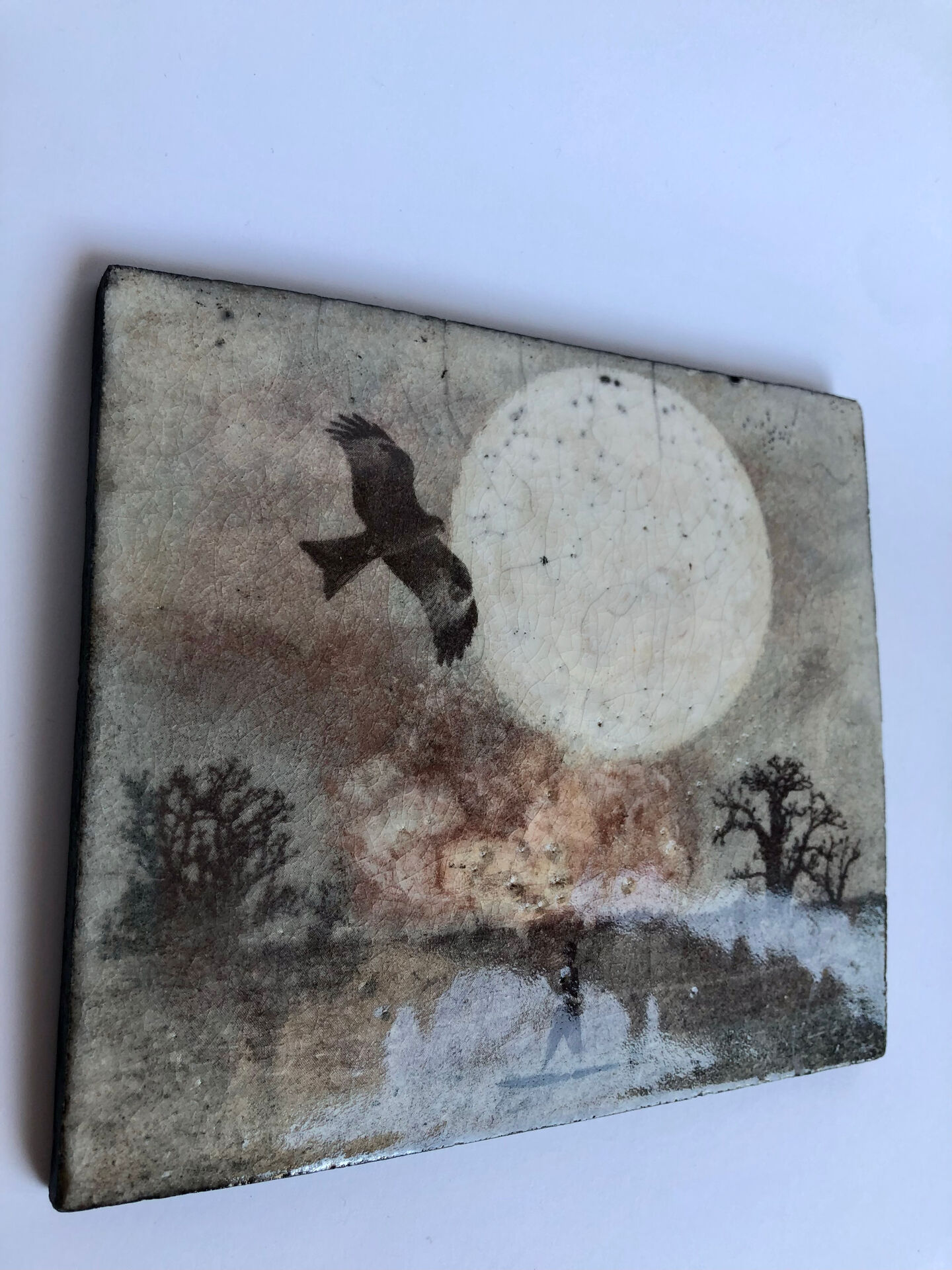 Tableau raku Claudine Dumur