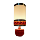 Vintage orange glass lamp signed Robert de Schuytener, 1970.